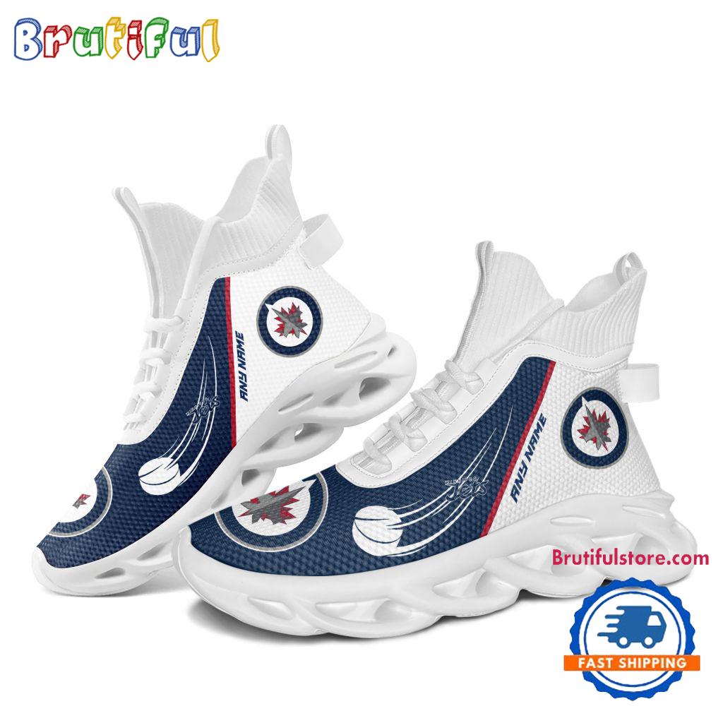 NHL Winnipeg Jets Custom Name High Top Max Soul Shoes, Hockey Team Design Shoes Sneaker