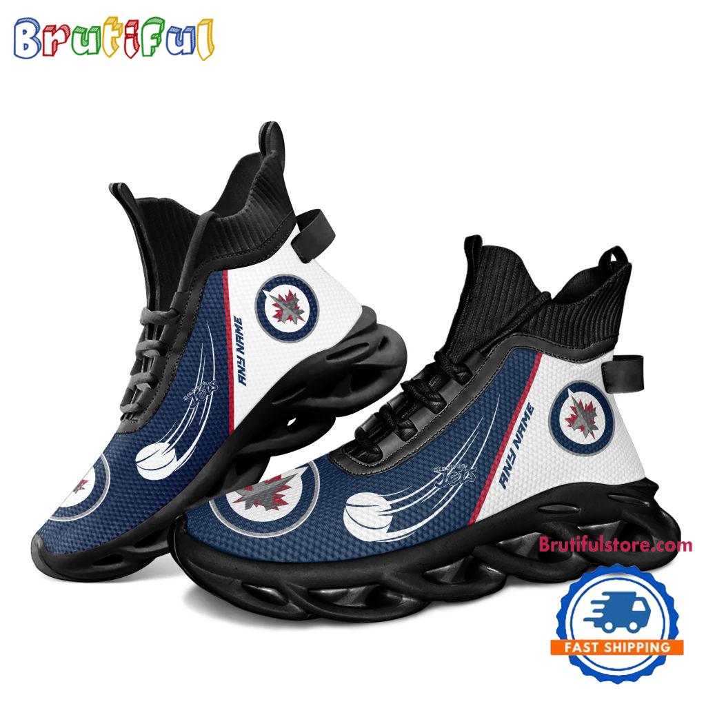 NHL Winnipeg Jets Custom Name High Top Max Soul Shoes, Hockey Team Design Shoes Sneaker