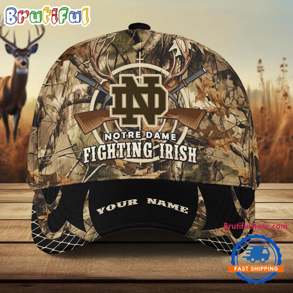 Notre Dame Fighting Irish Camo Hunting Cap, Sport Team Camo Hunting Hats