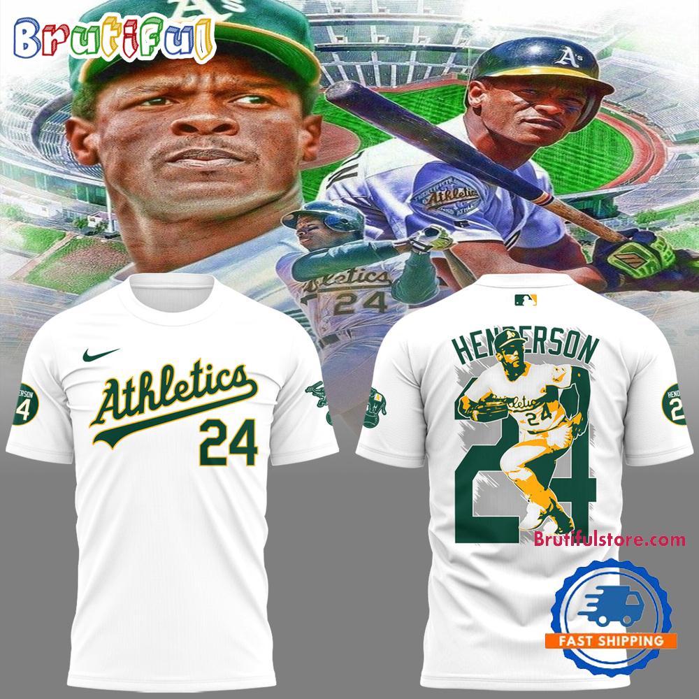 Oakland Athletics Rickey Henderson FOREVER 24 T Shirt
