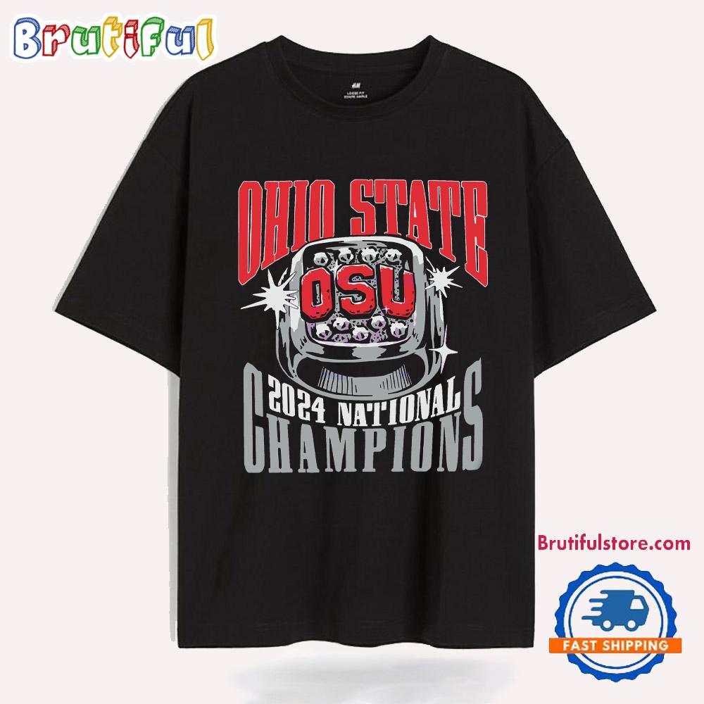Ohio State Buckeyes Osu 2024 National Champions Ring T Shirt