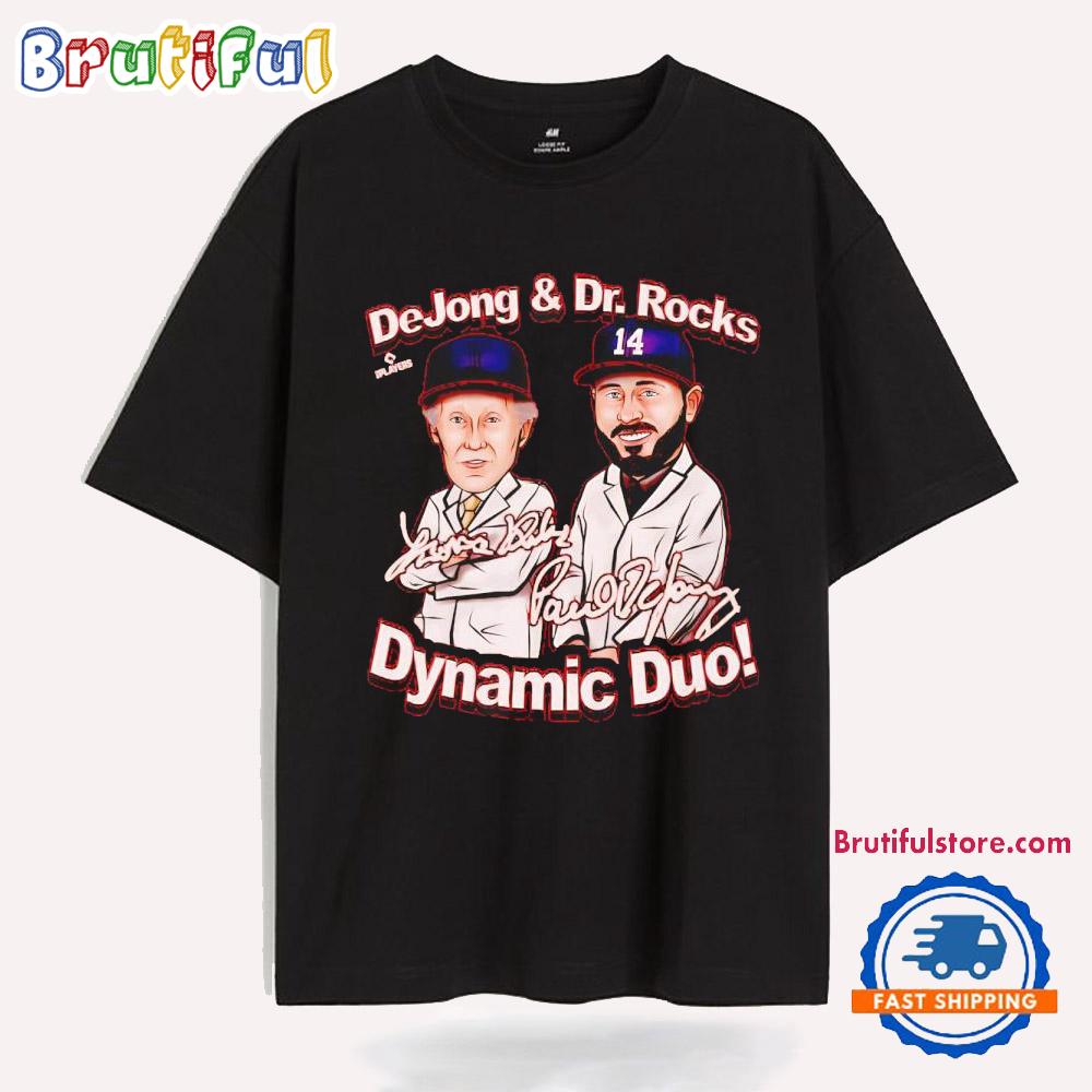 Paul Dejong and Dr. Rocks Dynamic Duo Washington Nationals Cartoon T Shirt