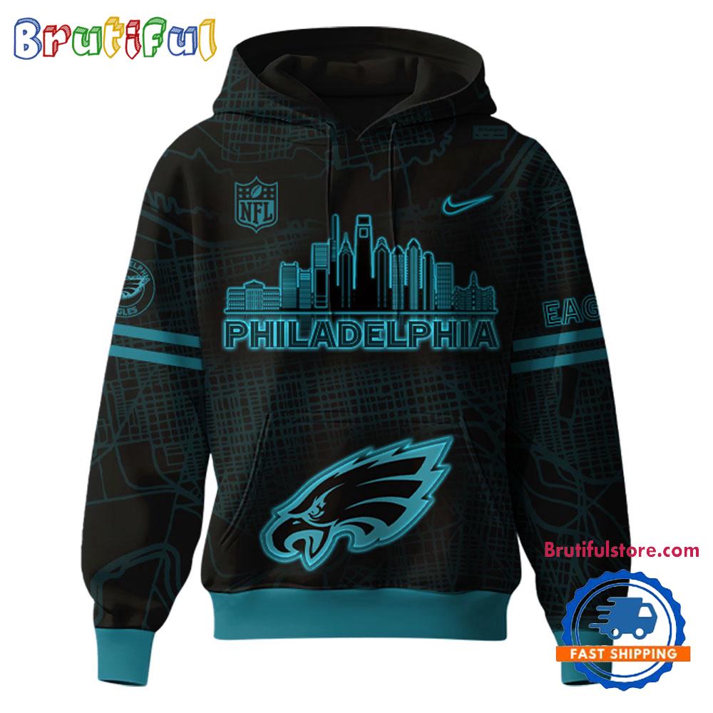 Philadelphia Eagles 2025 Back In Black Hoodie