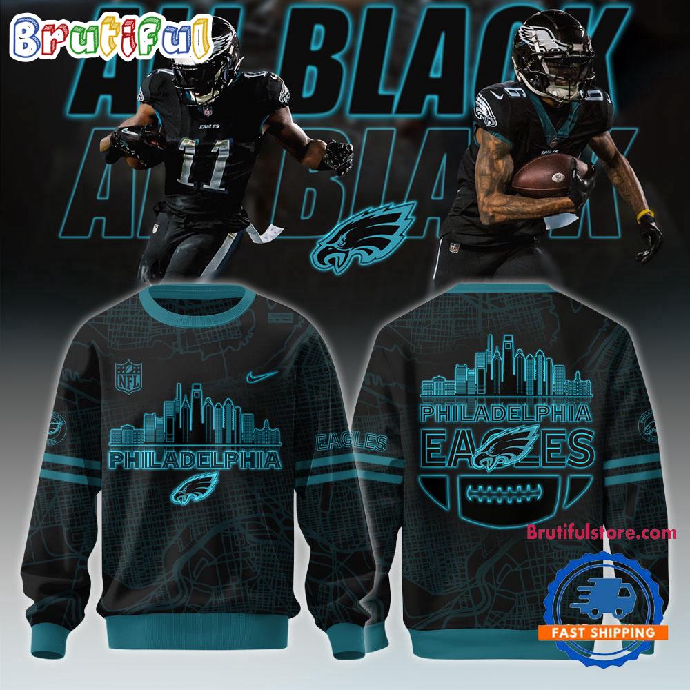 Philadelphia Eagles 2025 Back In Black Sweatshirt