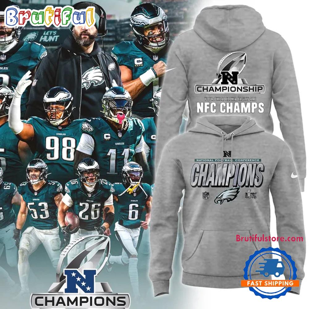 Philadelphia Eagles Super Bowl LIX 2025 NFC Champions Special Edition Hoodie Shirt