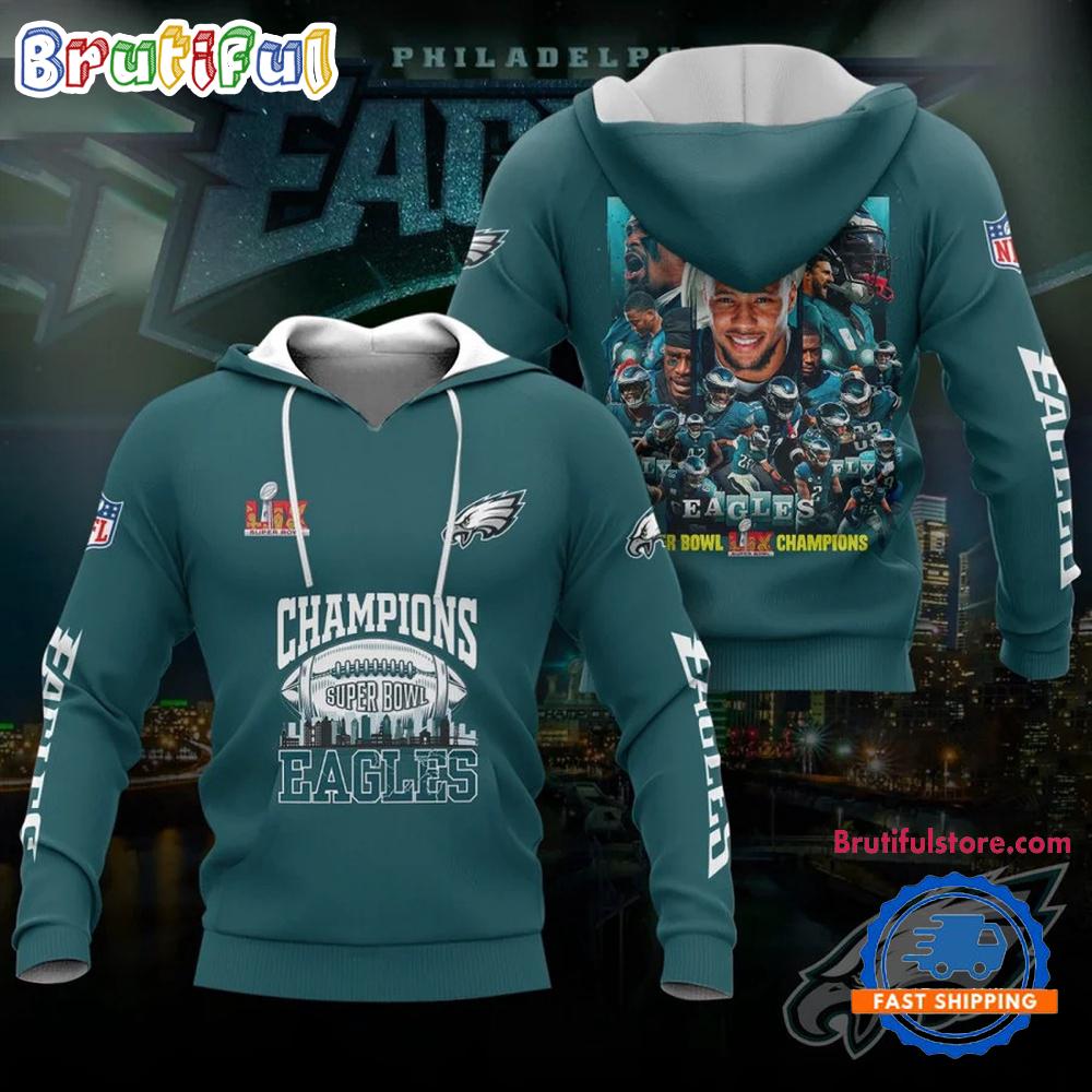 Philadelphia Eagles SUPER BOWL LIX CHAMPIONS 2025 New Hoodie Shirt