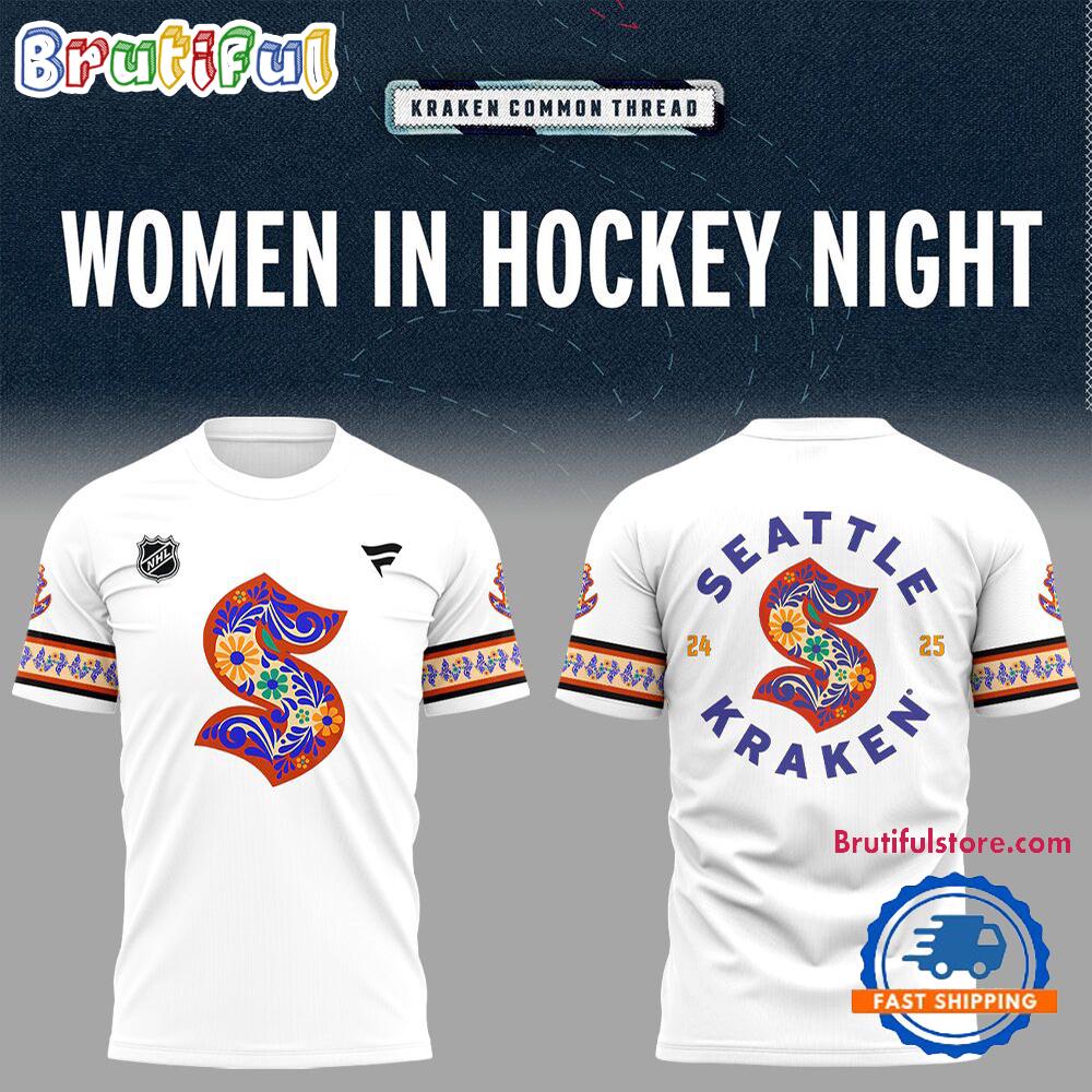 Seattle Kraken Women In Hockey Night Limited Edition 2025 T Shirt