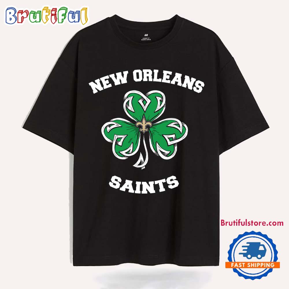 Shamrock Football St Patricks Day New Orleans Saints NFL 2025 T Shirt