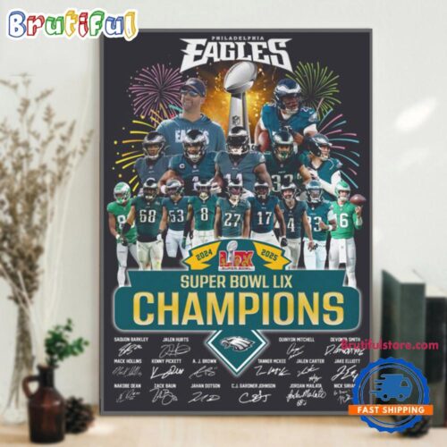 Super Bowl LIX 2024 2025 Champions Philadelphia Eagles Team Player ...
