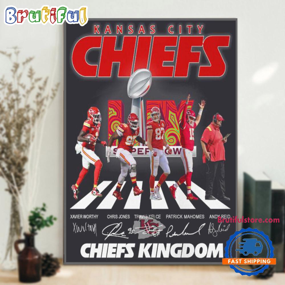 Super Bowl LIX Champions Kansas City Chiefs Go On The Road Wall Art Poster Canvas