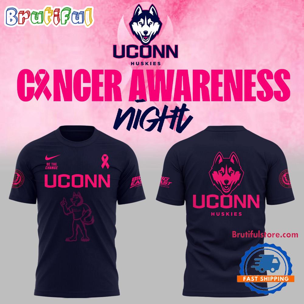Uconn Huskies Basketball x Fight Night Cancer Limited Edition 2025 T Shirt