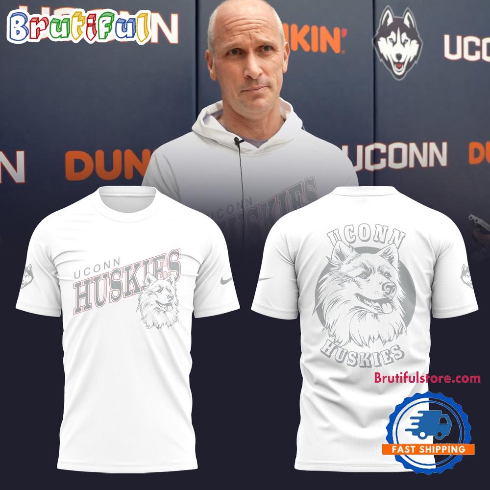 UConn Huskies Men’s Basketball Limited Edition 2025 White T Shirt