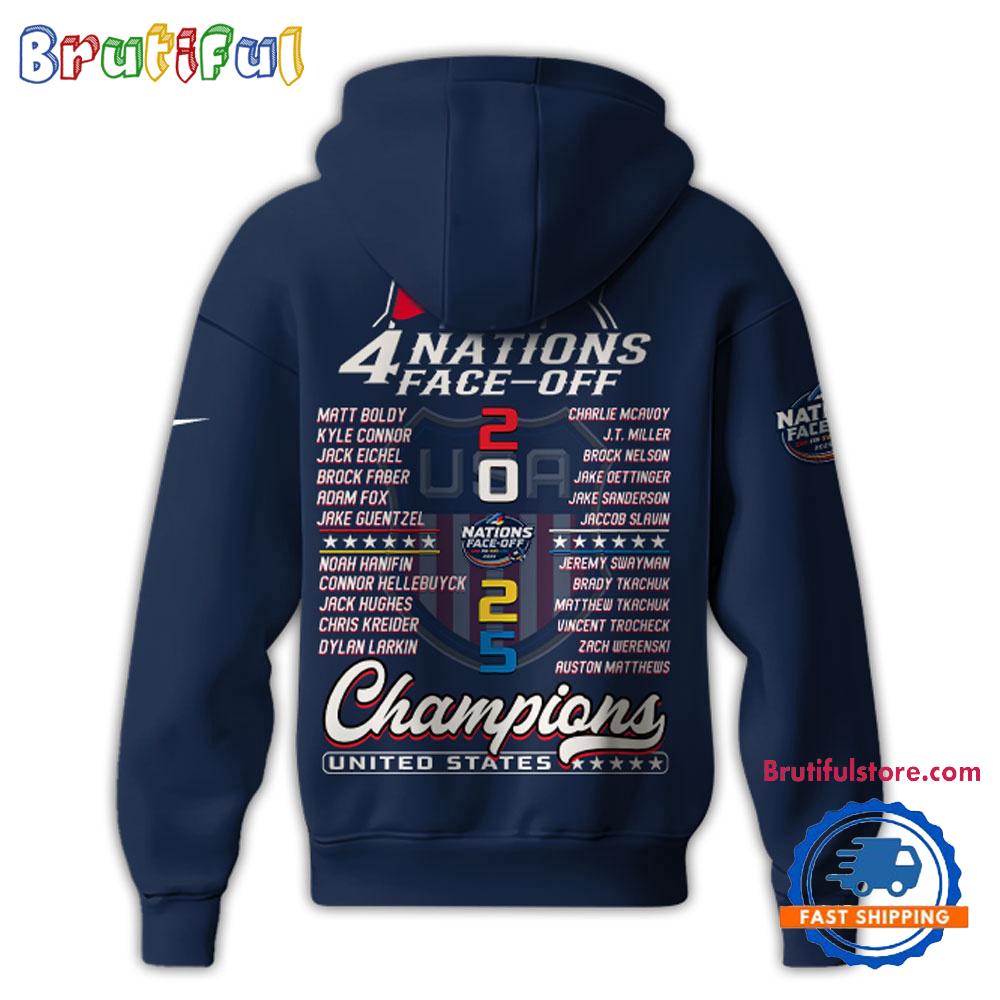 USA Hockey 2025 4 Nations Face-Off Champions New Limited 3D Shirt