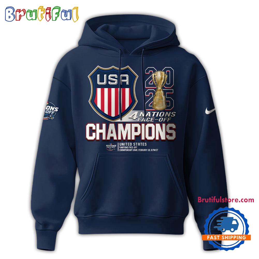 USA Hockey 2025 4 Nations Face-Off Champions New Limited 3D Shirt