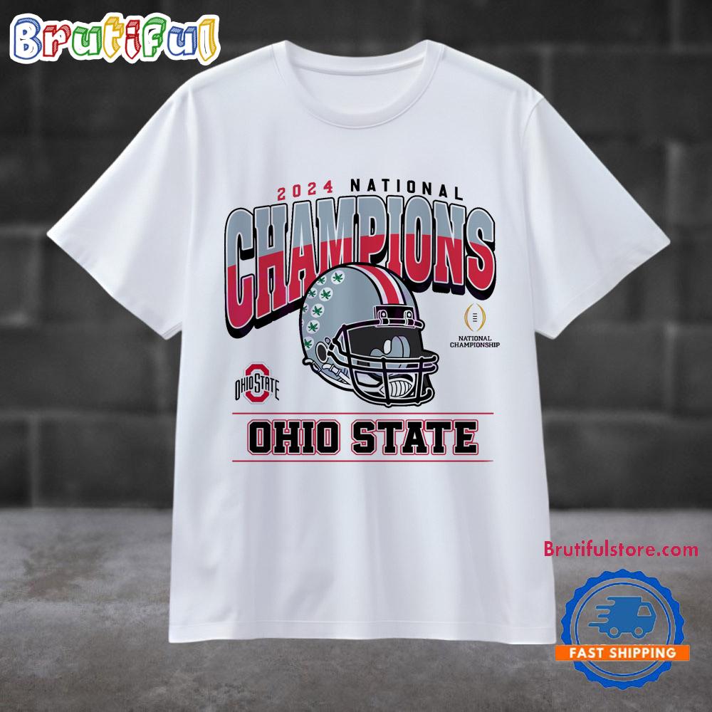Vintage 2024 National Champions Ohio State Football Helmet T Shirt
