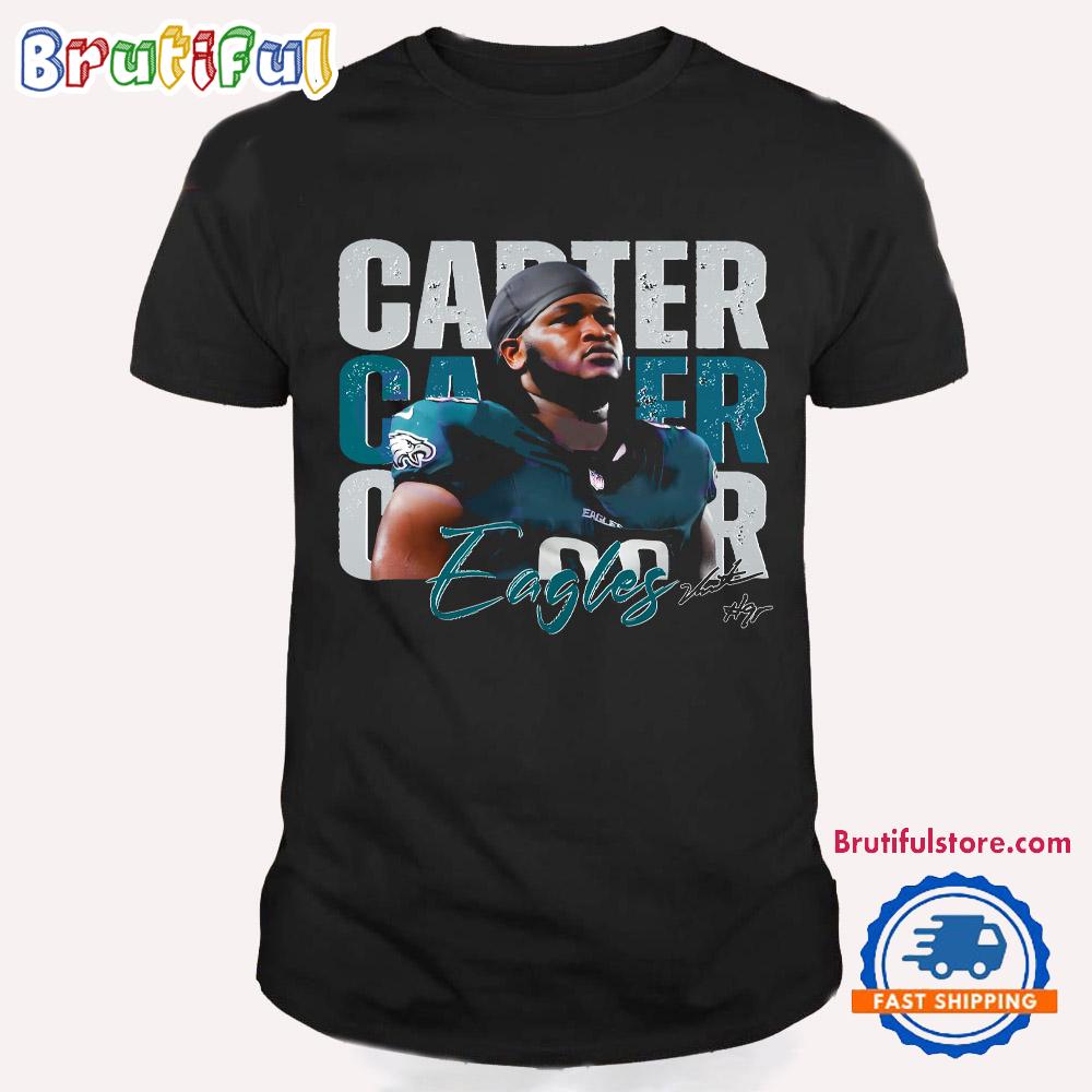 Vintage Jalen Carter 98 Philadelphia Eagles Football Players Super Bowl 2025 T Shirt