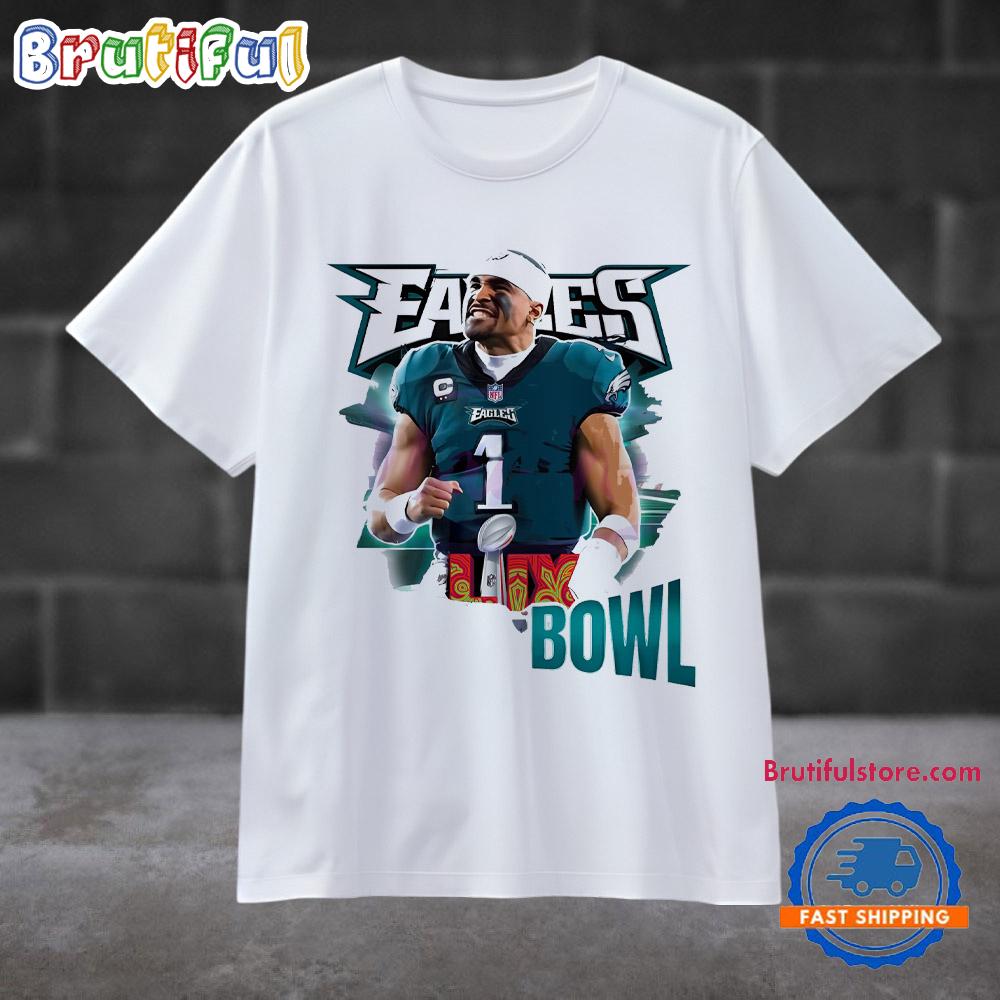 Vintage Philadelphia Eagles Jalen Hurts Super Bowl Lix Mvp T Shirt
