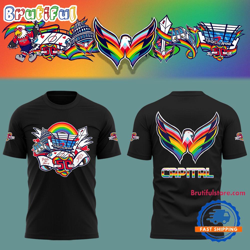 Washington Capitals Special Pride Night Black T Shirt