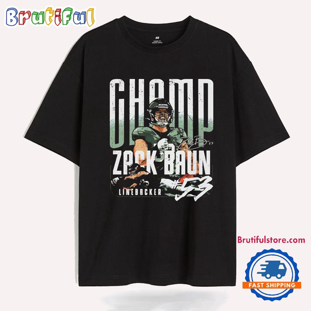 Zack Baun Linebacker 2024 Philadelphia Champ Signature T Shirt