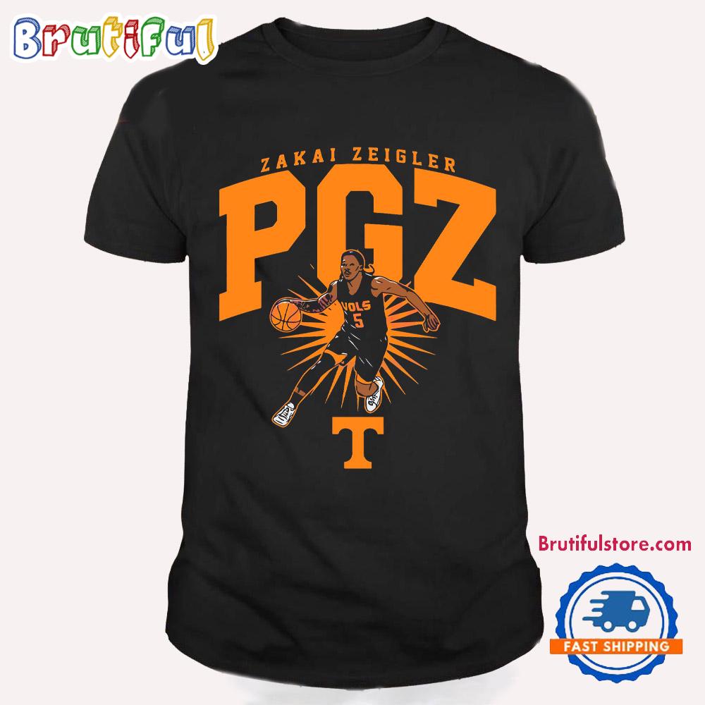 Zakai Zeigler Pgz Tennessee Volunteers Basketball T Shirt