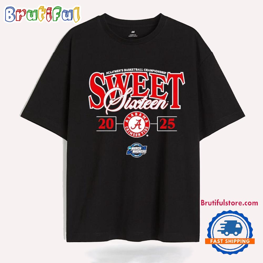 Alabama Men’s Basketball NCAA March Madness 2025 Sweet Sixteen T Shirt