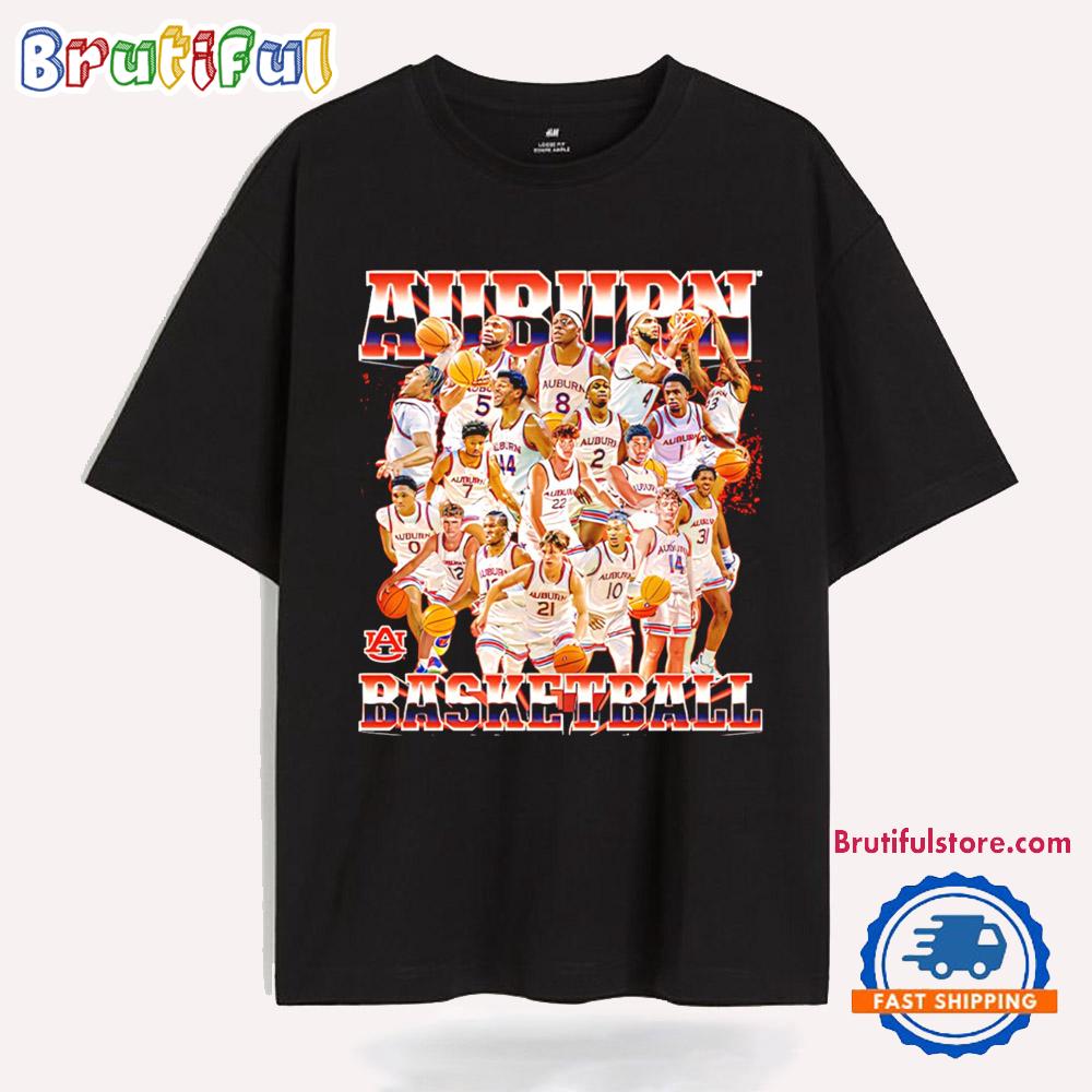Auburn Men’s Basketball Team Collage T Shirt