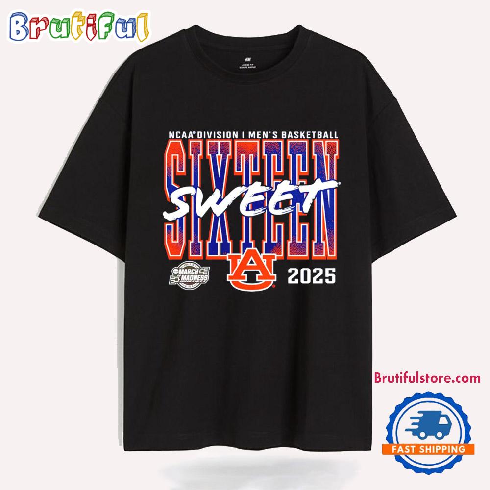 Auburn Tigers 2025 NCAA Men’s Basketball Tournament March Madness Sweet 16 T Shirt