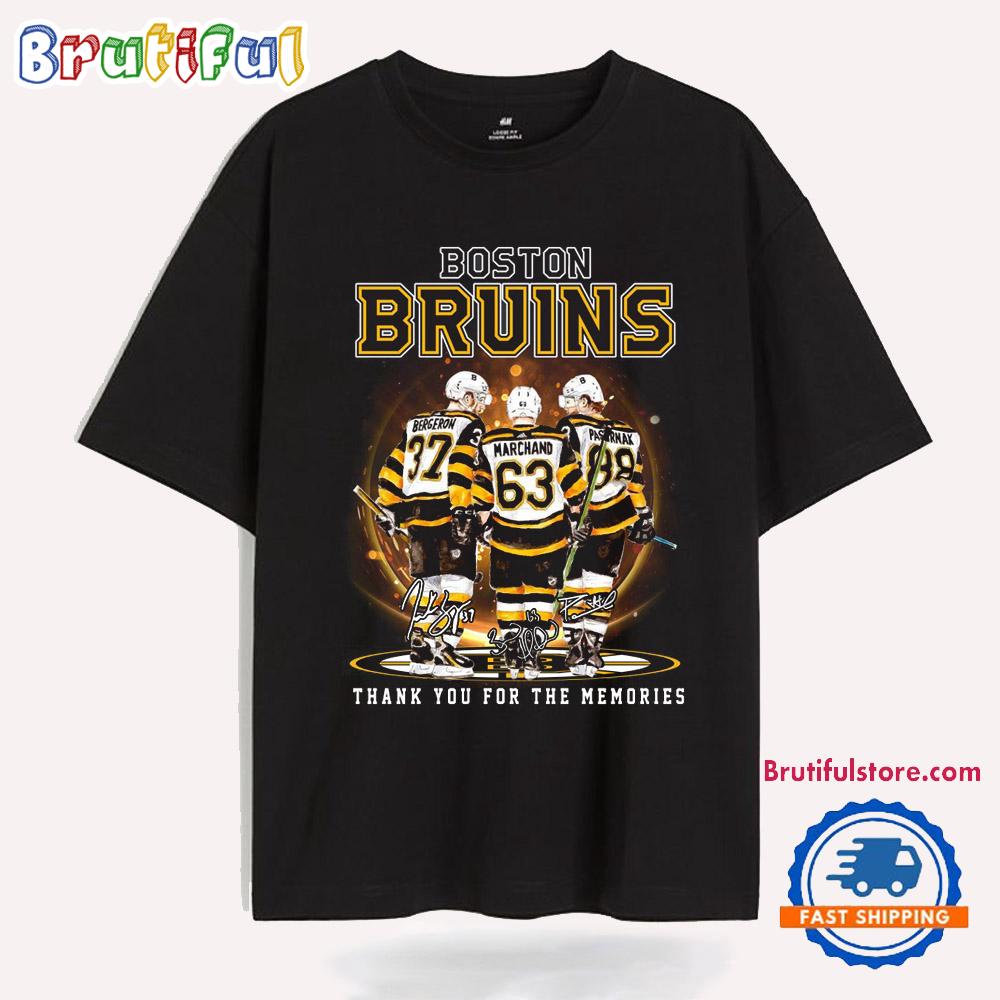 Boston Bruins Hockey Team Graphics Design Thank You For The Memories T Shirt