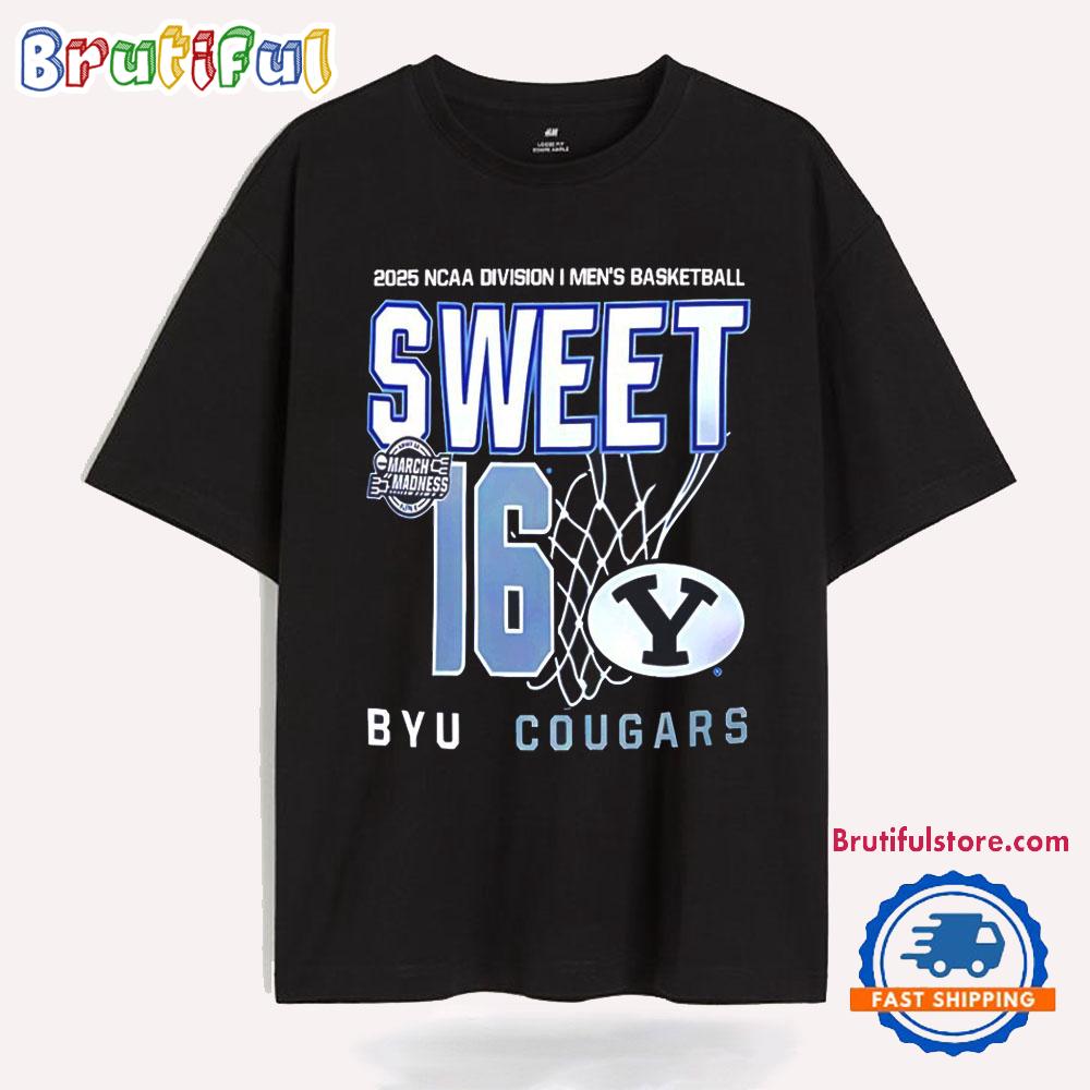 BYU Cougars 2025 Sweet 16 March Madness T Shirt