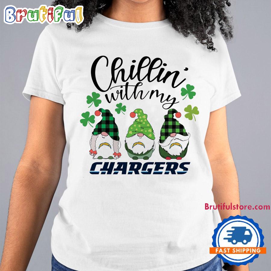 Chillin With My Los Angeles Chargers Gnomes St. Patricks Day New T Shirt