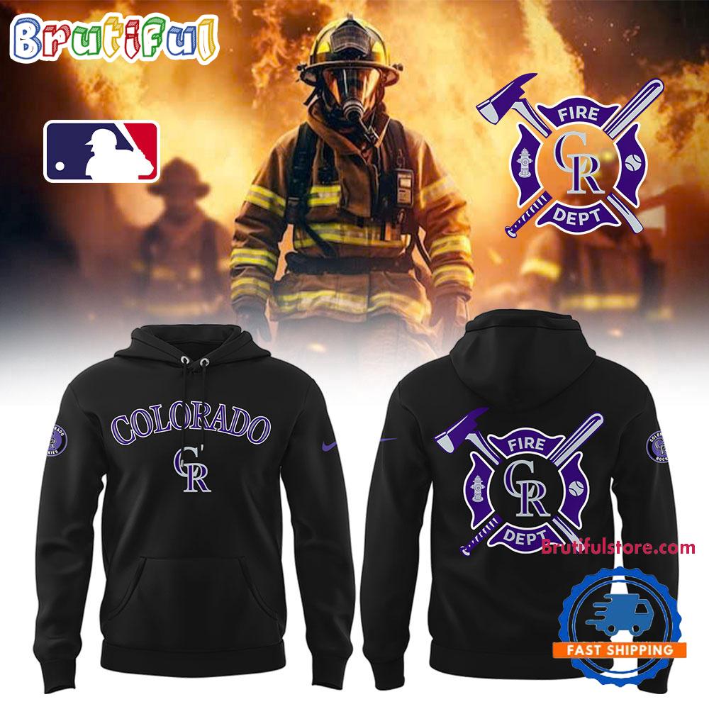Colorado Rockies x Firefighter Appreciation Night Black Hoodie