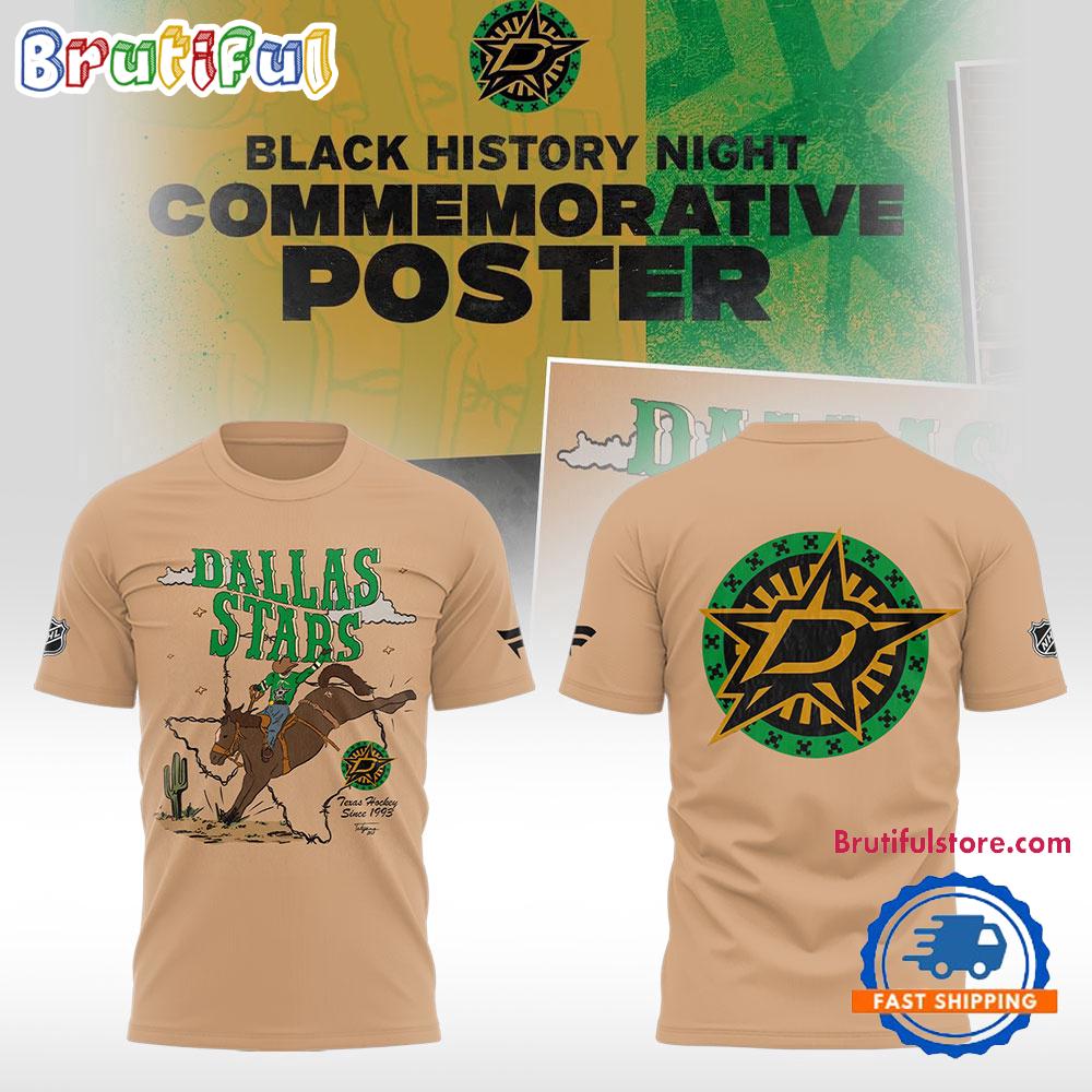 Dallas Stars x Black History Night 2025 NHL New T Shirt