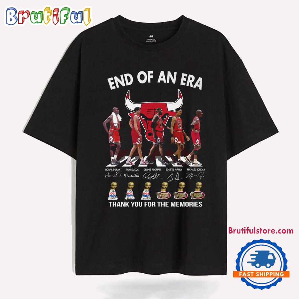 End Of An Era Chicago Bulls Basketball Thank You For The Memories T Shirt