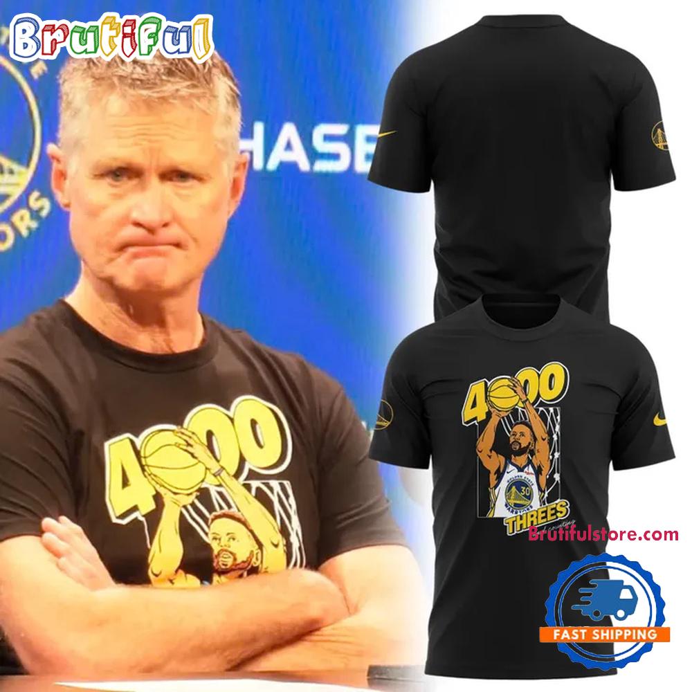 Golden State Warriors Special 4000 Career Regular-Season Threes 3D All Over Print Shirt