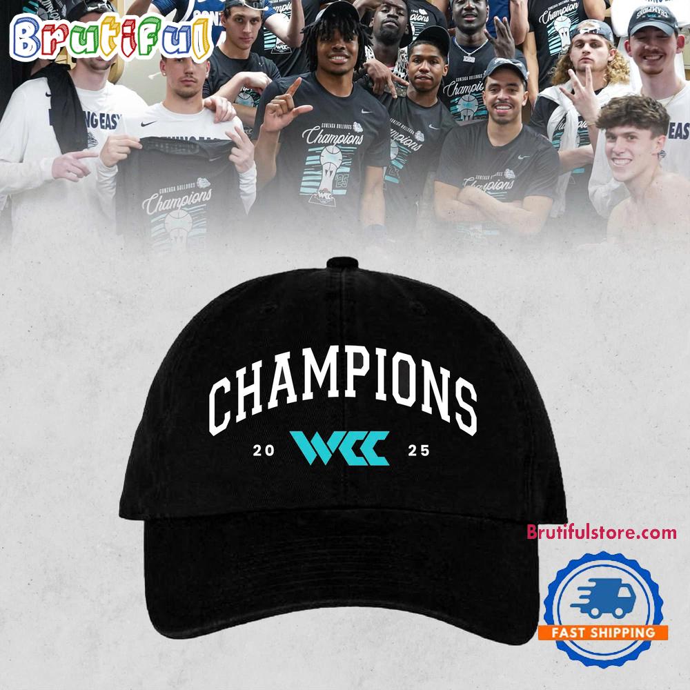 Gonzaga Bulldogs 2025 WCC Men’s Basketball Conference Tournament Champions 22 Time Cap Hats