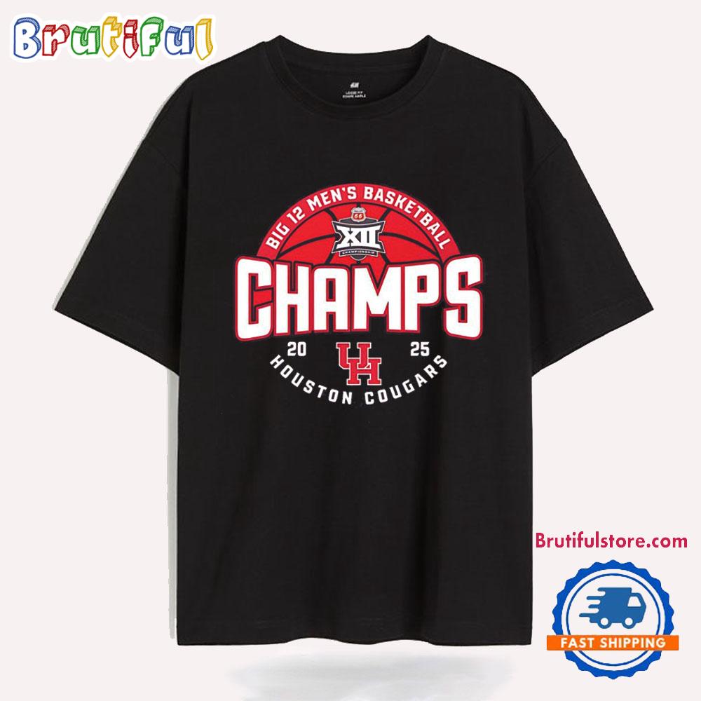 Houston Cougars 2025 Big 12 Men’s Basketball Champions T Shirt