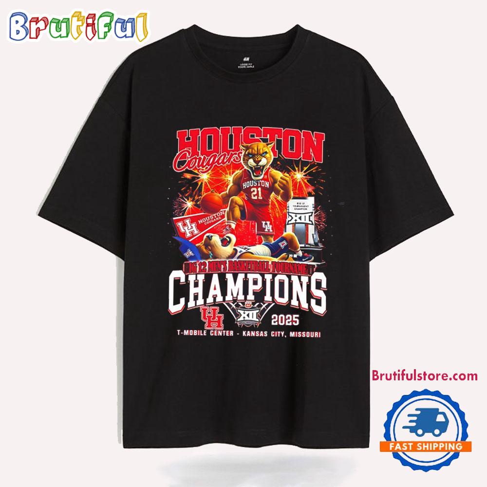 Houston Cougars Big 12 Men’s Basketball Tournament Champions 2025 T Shirt