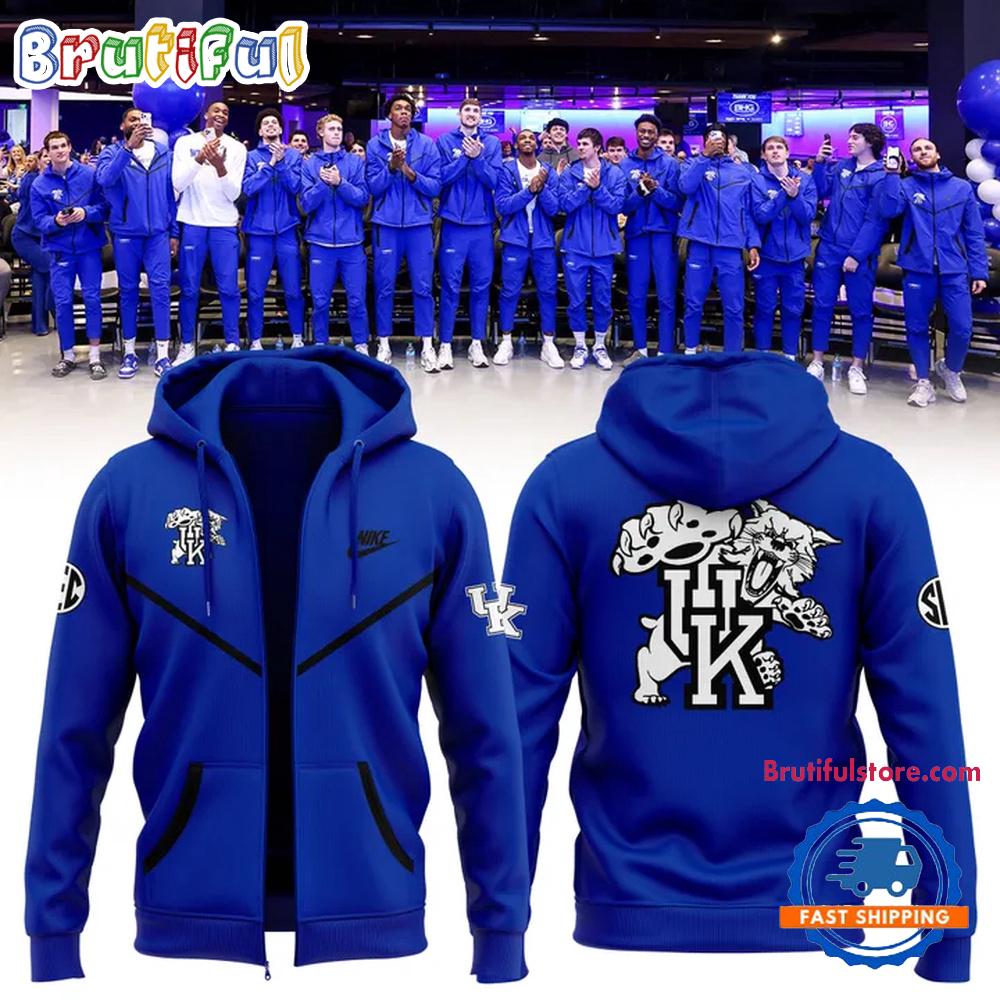 Kentucky Wildcats Men's Basketball Logo Team New 2025 Zip Hoodie