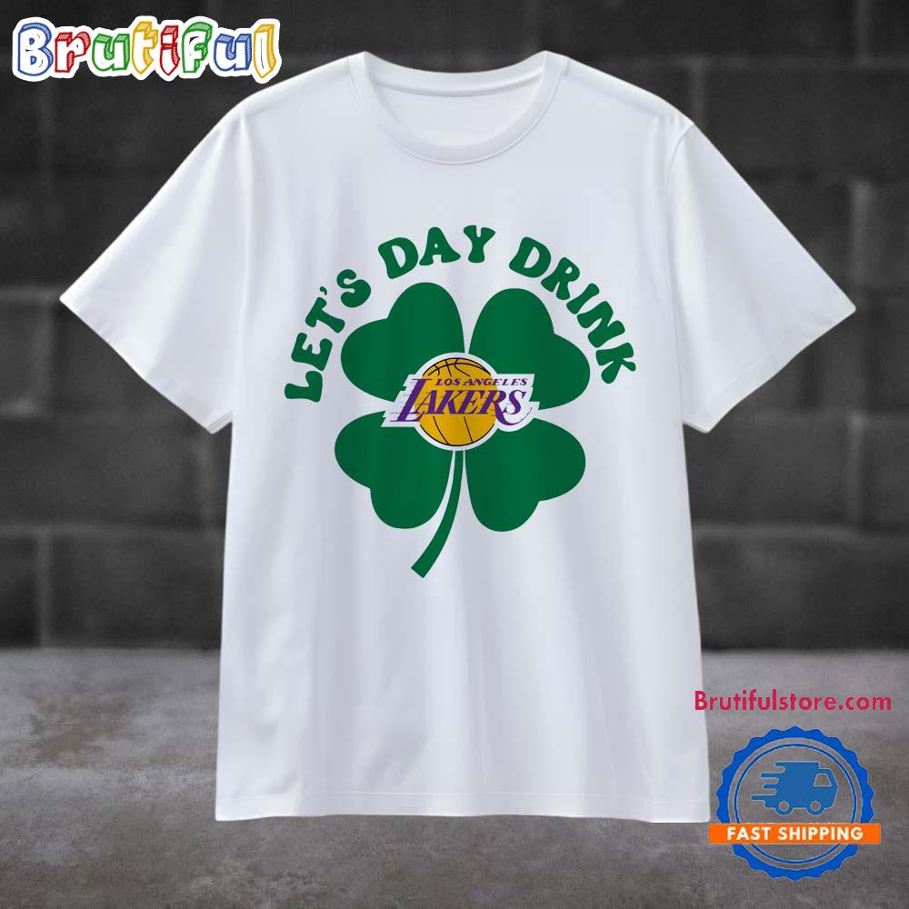 Lets Day Drink Los Angeles Lakers St Patricks Day Sport 2025 T Shirt