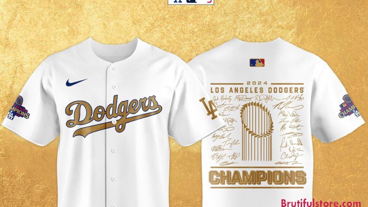 Los Angeles Dodgers 2025 World Series Champions Gold Roster Jersey