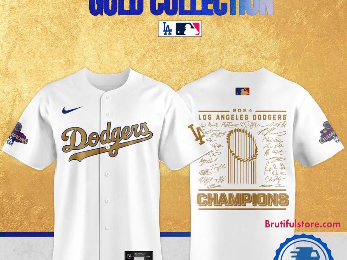 ドジャース 2025 WORLD CHANPIONS GOLD JERSEYS Los Angeles Dodgers 2025 World Series Champions Gold Roster Jersey