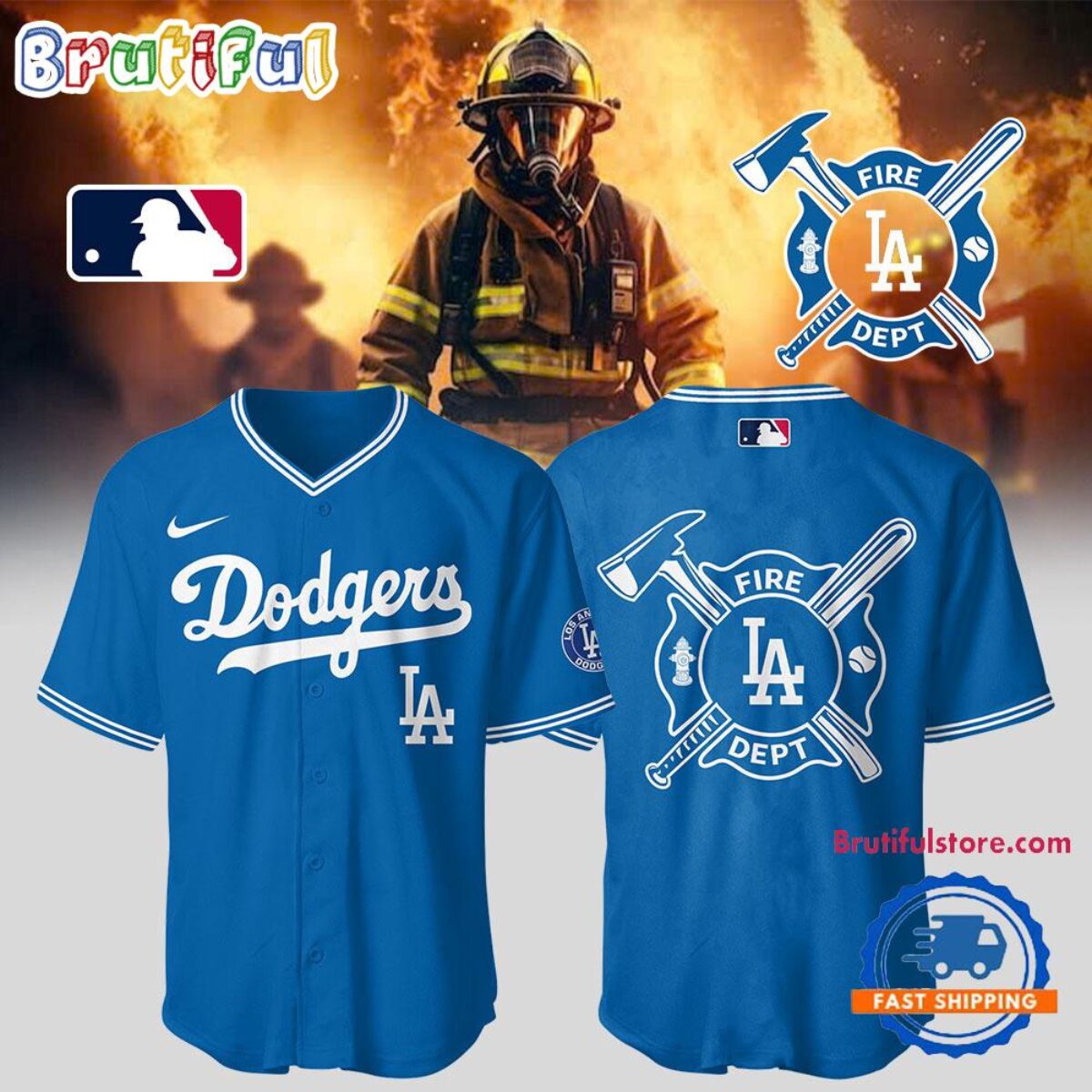 アベイシングエイプ✕Dodgers ユニフォーム 青 Los Angeles Dodgers