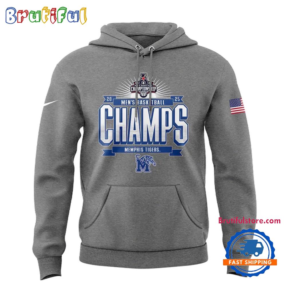Memphis Tigers 2025 AAC Tournament CHAMPIONS Hoodie