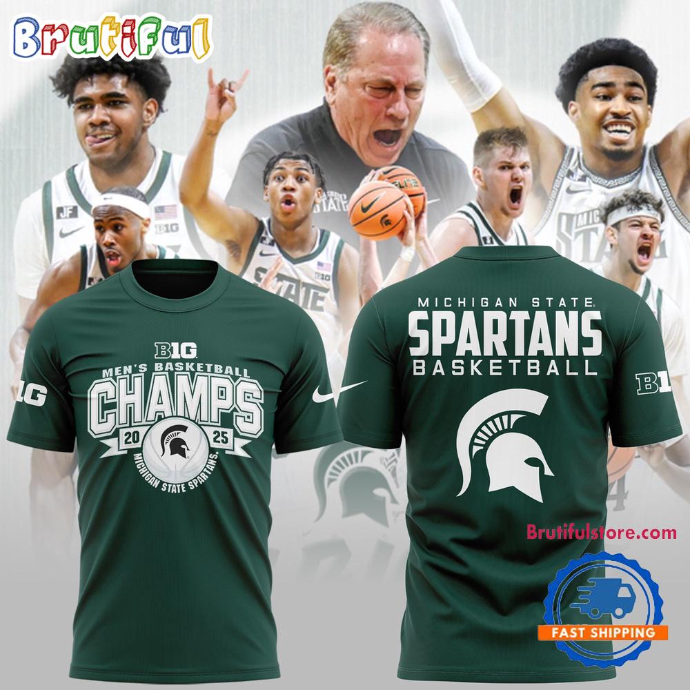 Michigan State 2025 Big Ten Men’s Basketball Regular Season Champions Limited T Shirt