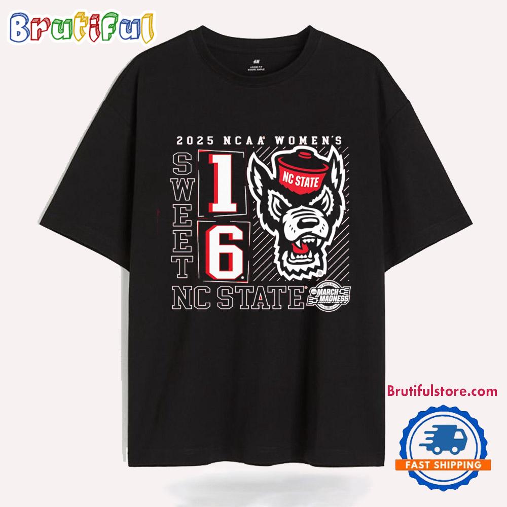 NC State Wolfpack 2025 March Madness Sweet 16 No Look T Shirt