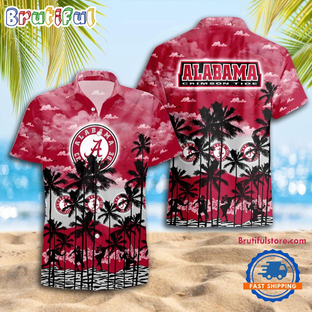 NCAA Alabama Crimson Tide Palm Tree Hawaiian Shirt