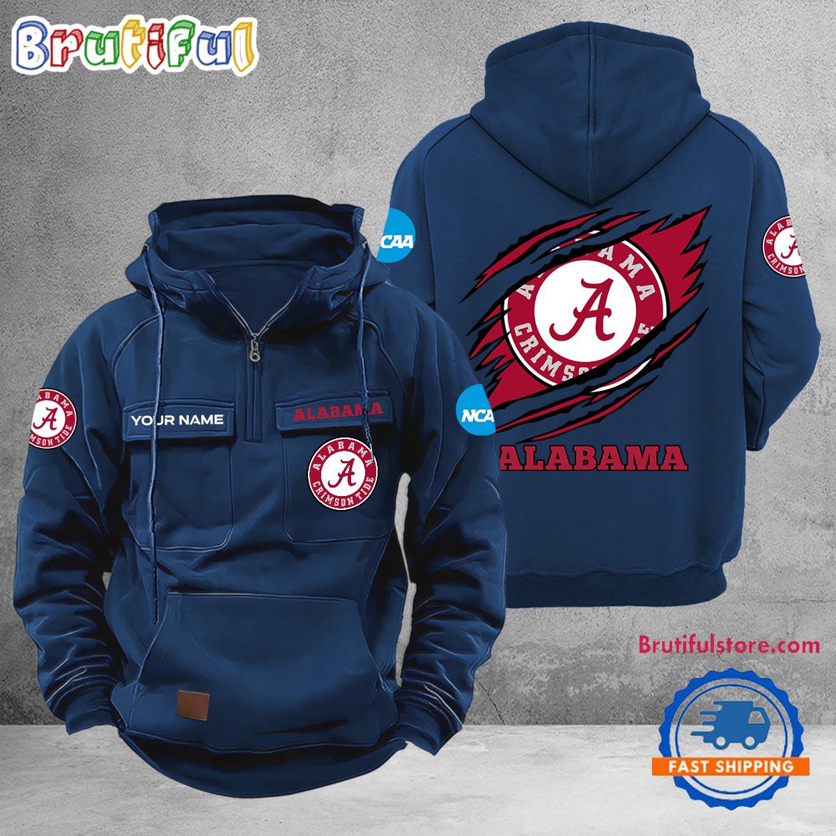 NCAA Alabama Crimson Tide Sport Team Design Logo Name Cargo Hoodie