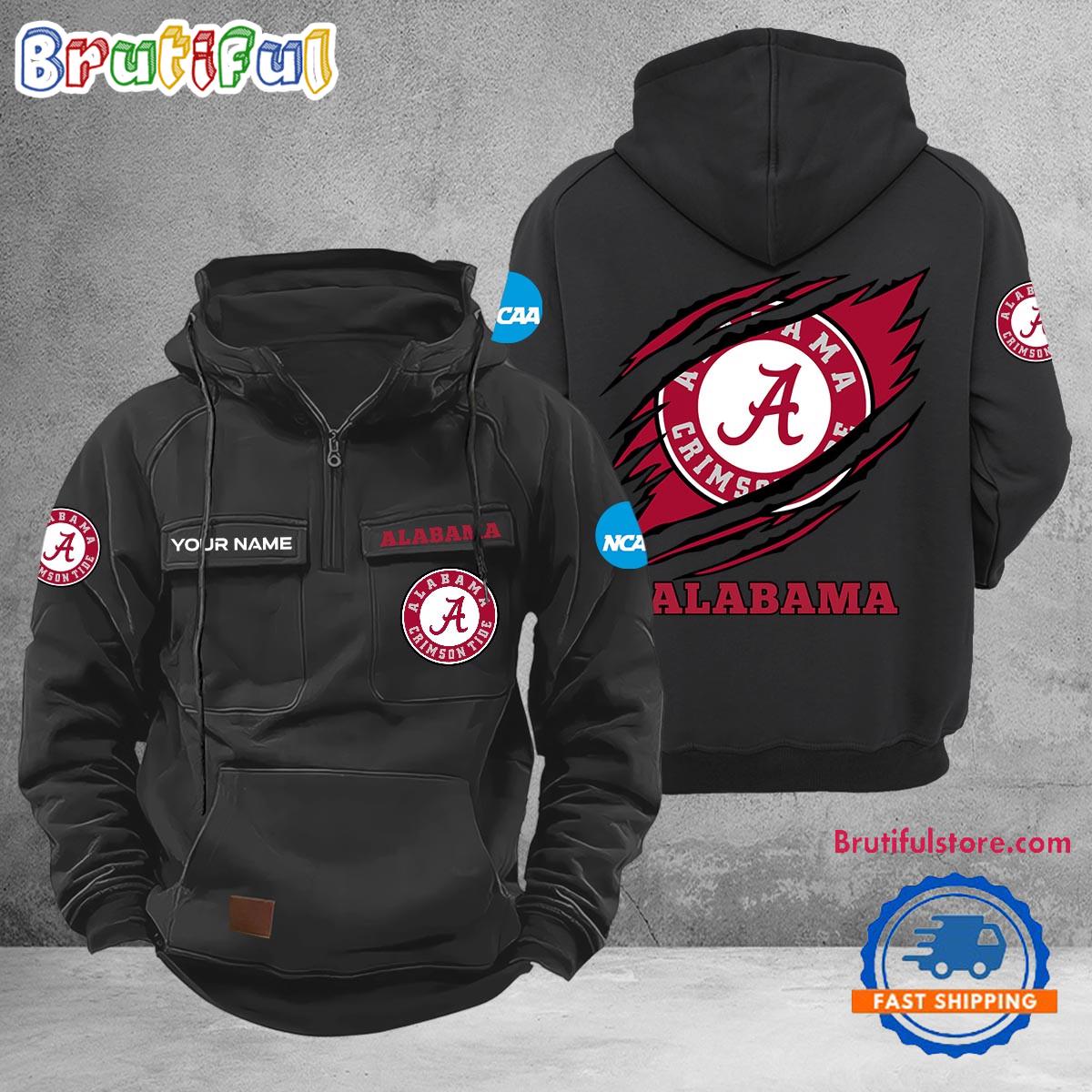 NCAA Alabama Crimson Tide Sport Team Design Logo Name Cargo Hoodie