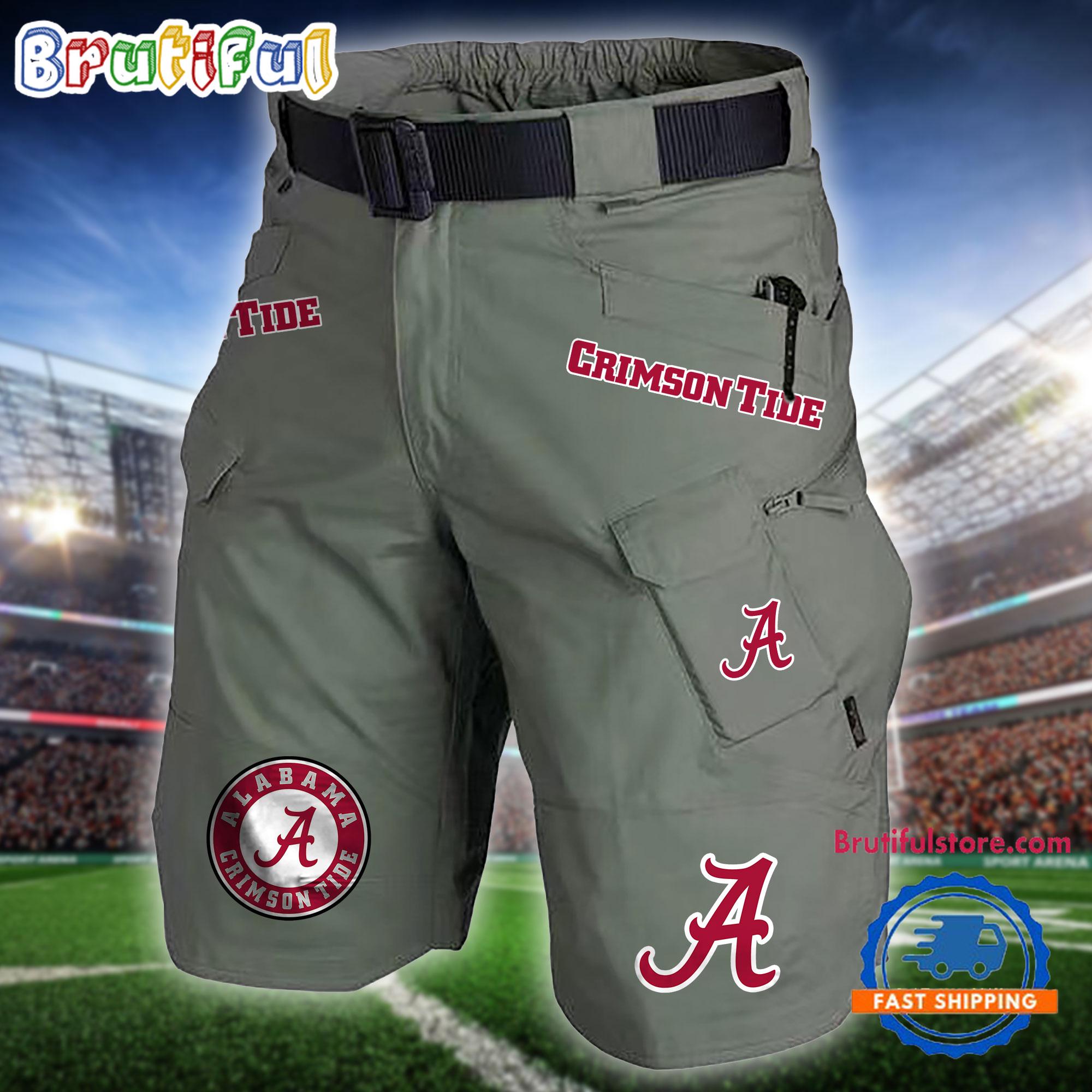 NCAA Alabama Crimson Tide Sport Team Military Tactical Shorts