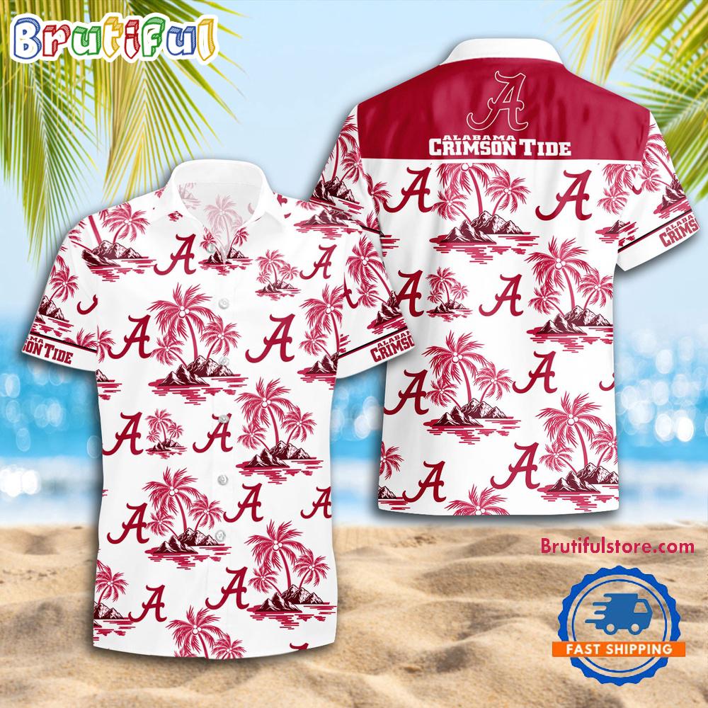NCAA Alabama Crimson Tide Sporty Aloha Summer Hawaiian Shirt